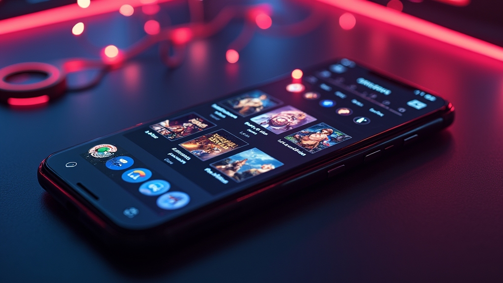 Interface mobile de Pampago avec jeux, compte et notifications sur smartphone