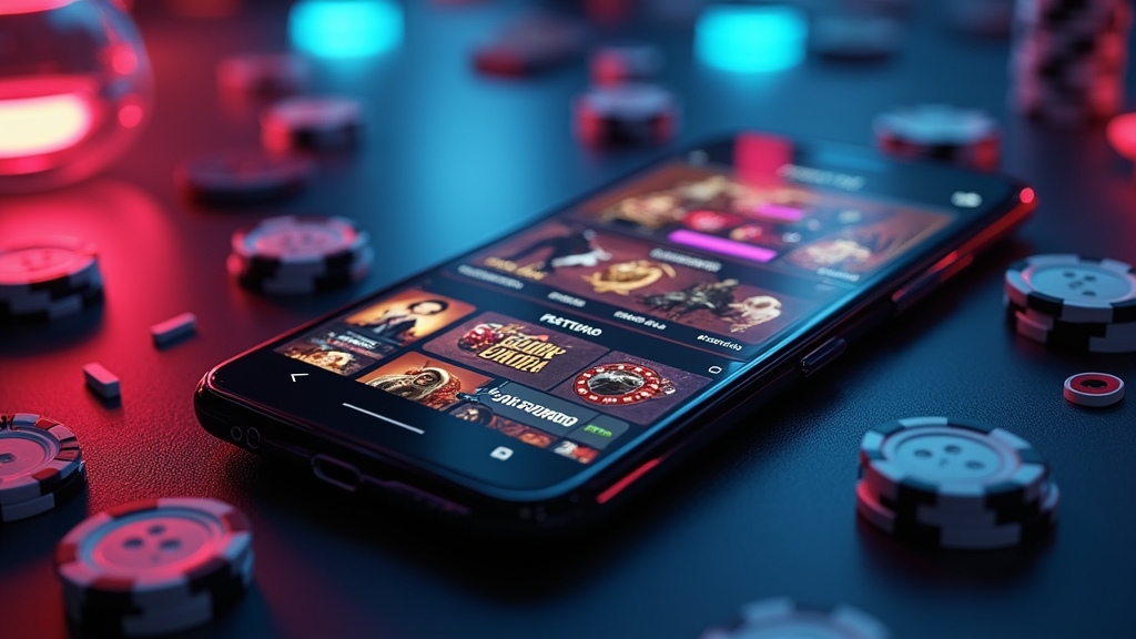 Écran Android montrant l’installation de Pampago Apk dans une ambiance casino
