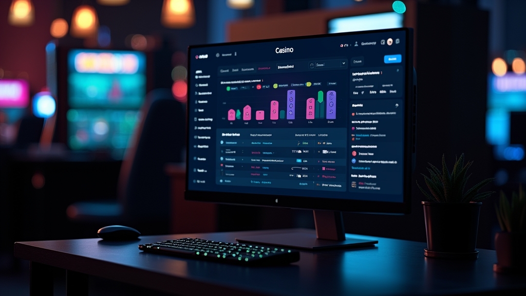 Tableau de bord Pampago avec alertes de compte dans un décor de casino sombre